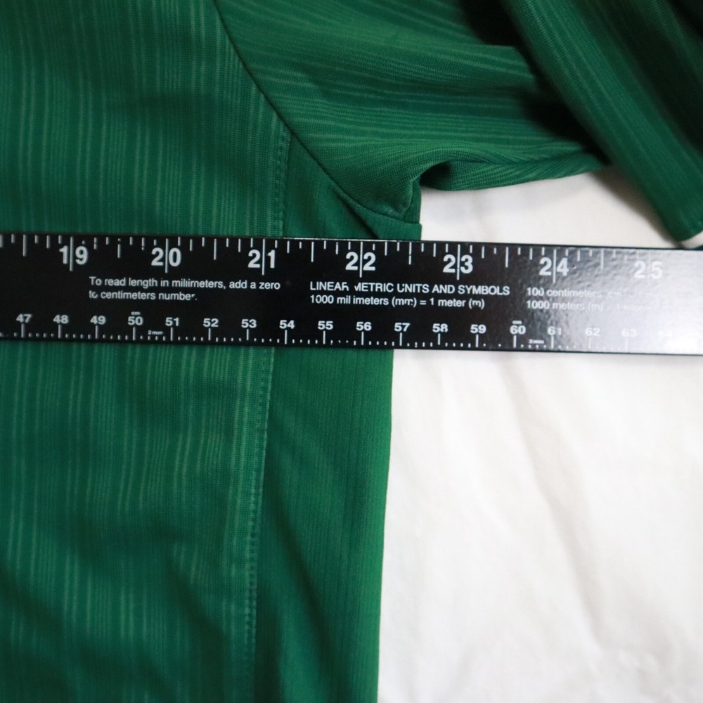 Nike Polo Shirt‎ Mens Medium Dri-Fit Performance Golf Green Striped Short Sleeve - Picture 3 of 6